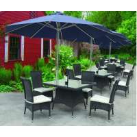 Outdoor Dining Rattan Setting with Umbrella for Restaurant Cafe HOT