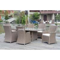 half round rattan weaving dining set