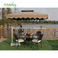 Durable leisure patio cafe parasol aluminium frame garden waterproof polyester outdoor garden umbrella