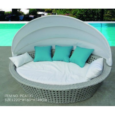 Outdoor Furniture Round Sofa with Canopy