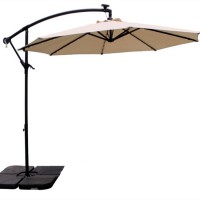 Wholesale Outdoor Hanging Beach Solar Led Patio Umbrella Light Parasol Lamp Garden Leisure Control Solar Charger Panel Umbrella