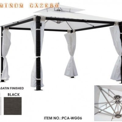 Aluminum patio pavilion side curtains gazebo 3X3m